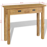 Console Table Solid Teak 90x30x80 cm - Close-Up Angle