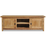 TV Cabinet Solid Teak 120x30x40 cm - Front View