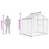 Outdoor Aviary Aluminium 178x122x194 cm - Rear View