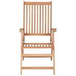 Reclining Folding Chairs 2 pcs Solid Teak Wood