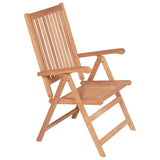 Reclining Garden Chairs 2 pcs Solid Teak Wood - Top-Down View