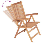 Reclining Folding Chairs 2 pcs Solid Teak Wood