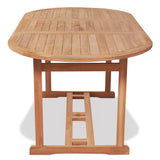 Garden Table 180x90x75 cm Solid Teak Wood - Side View
