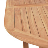 Garden Table 180x90x75 cm Solid Teak Wood - 45-Degree Angle