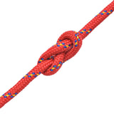 Marine Rope Polypropylene 10 mm 50 m Red - Front View
