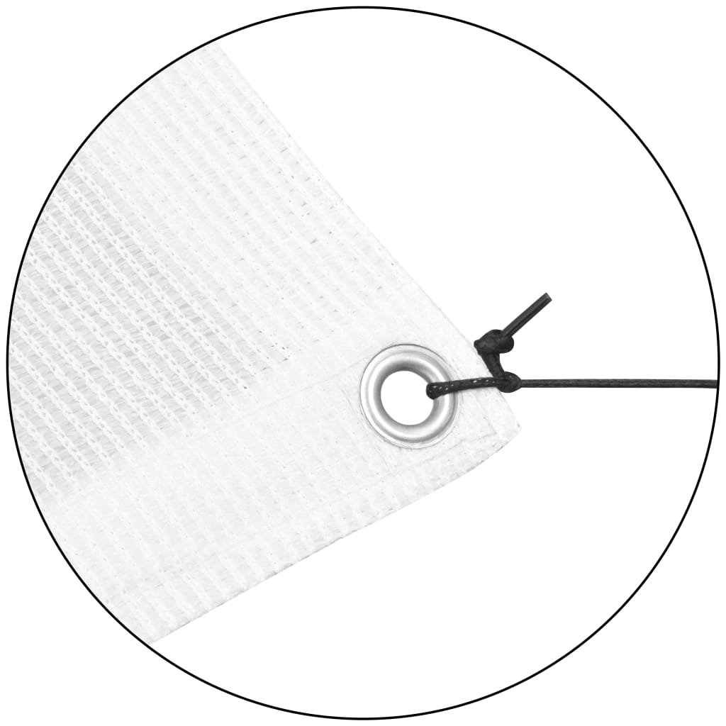 Sunshade Tarp with Poles HDPE Square 4x4 m White