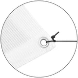 Sunshade Tarp with Poles HDPE Square 4x4 m White