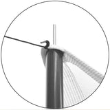 Sunshade Tarp with Poles HDPE Square 4x4 m White - 45-Degree Angle