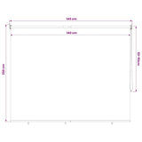 Outdoor Roller Blind 145(W)x230(H) cm Cream - Extra Image