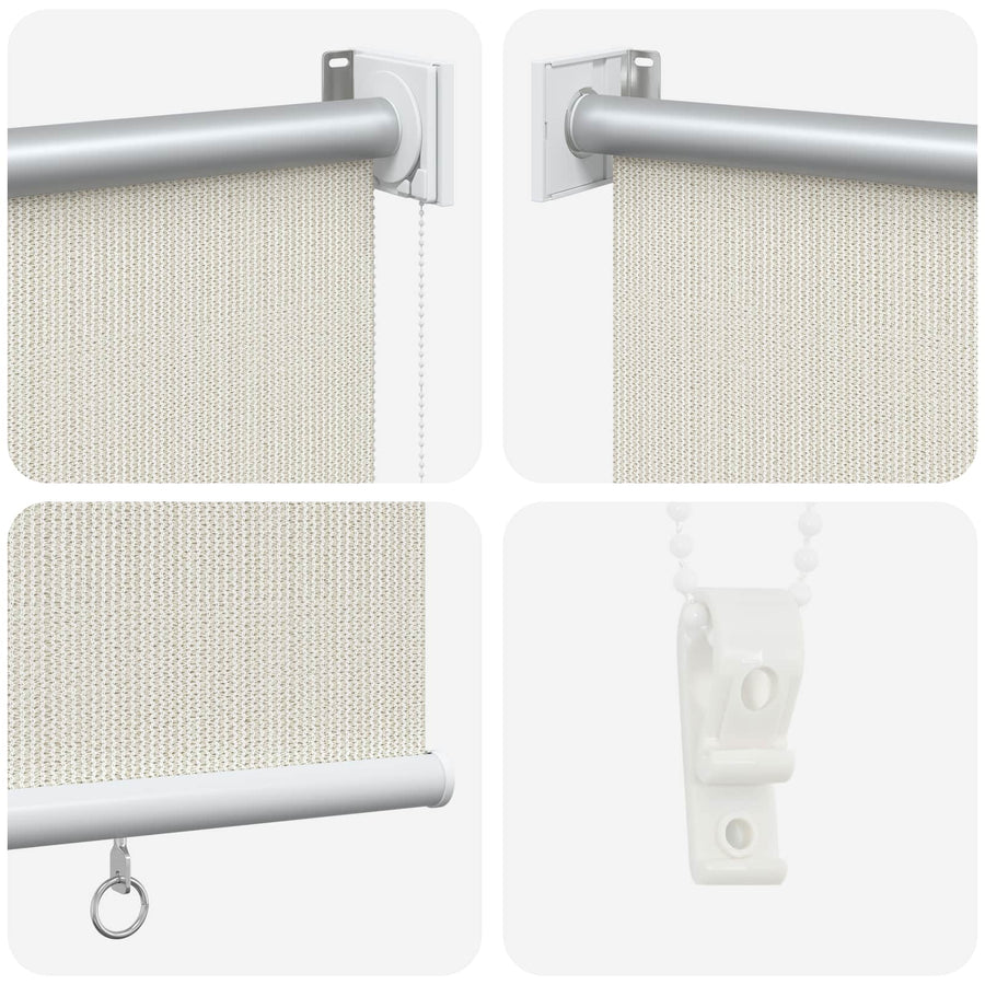 Outdoor Roller Blind 225(W)x230(H) cm Cream