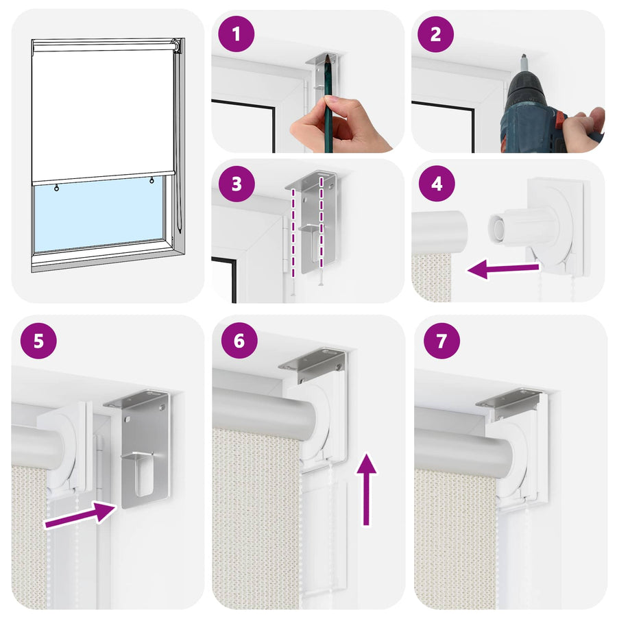 Outdoor Roller Blind 225(W)x230(H) cm Cream