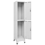 Locker Cabinet with 2 Compartments 38x45x180 cm - Side View
