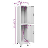 Locker Cabinet with 2 Compartments 38x45x180 cm - Low Angle