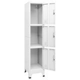 Locker Cabinet with 3 Compartments 38x45x180 cm - Side View