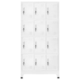 Locker Cabinet with 12 Compartments 90x45x180 cm - Front View