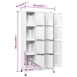 Locker Cabinet with 12 Compartments 90x45x180 cm