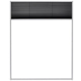 Plisse Insect Screen for Windows Aluminium 80x100 cm - Side View