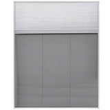 Plisse Insect Screen for Windows Aluminium 80x100 cm with Shade - Side View