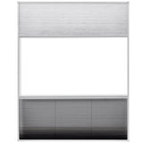 Plisse Insect Screen for Windows Aluminium 80x100 cm with Shade - 45-Degree Angle