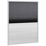 Plisse Insect Screen for Windows Aluminium 80x100 cm with Shade