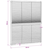 Plisse Insect Screen for Windows Aluminium 80x100 cm with Shade