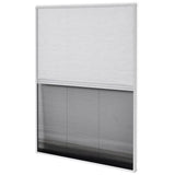 Plisse Insect Screen for Windows Aluminium 80x120 cm with Shade - Front View