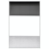 Plisse Insect Screen for Windows Aluminium 80x120 cm with Shade - Side View