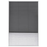 Plisse Insect Screen for Windows Aluminium 80x120 cm with Shade
