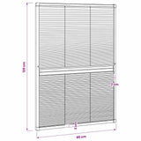 Plisse Insect Screen for Windows Aluminium 80x120 cm with Shade