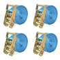 Ratchet Tie Down Straps 4 pcs 2 Tonnes 6mx38mm Blue