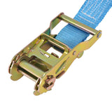 Ratchet Tie Down Straps 10 pcs 2 Tonnes 6mx38mm Blue - 45-Degree Angle
