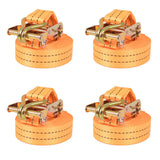 Ratchet Tie Down Straps 4 pcs 1 Tonnes 6mx38mm Orange