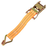Ratchet Tie Down Straps 4 pcs 1 Tonnes 6mx38mm Orange - Top-Down View