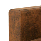 3-Seater Sofa 191x73x82 cm Artificial Suede Leather - Top-Down View