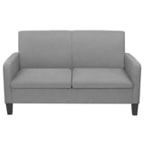 2-Seater Sofa 135x65x76 cm Light Grey - Front View