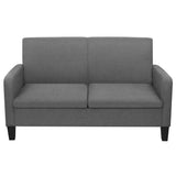 2-Seater Sofa 135x65x76 cm Dark Grey - Front View