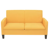 2-Seater Sofa 135x65x76 cm Yellow - Front View