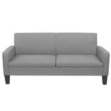 3-Seater Sofa 180x65x76 cm Dark Grey - Front View