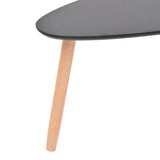 Coffee Table Set 2 Pieces Solid Pinewood Black - Extra Image