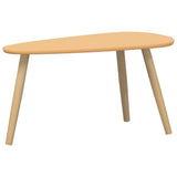 Coffee Table Set 2 Pieces Solid Pinewood Brown - Side View