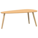 Coffee Table Set 2 Pieces Solid Pinewood Brown - Top-Down View