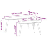 Coffee Table Set 2 Pieces Solid Pinewood Brown - Extra Image