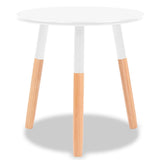 Side Table Set 2 Pieces Solid Pinewood White - Top-Down View