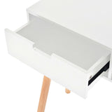 Console Table Solid Pinewood 80x30x72 cm White - 45-Degree Angle