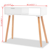 Console Table Solid Pinewood 80x30x72 cm White