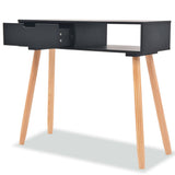 Console Table Solid Pinewood 80x30x72 cm Black