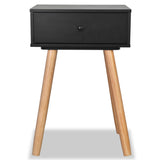 Bedside Tables 2 pcs Solid Pinewood 40x30x61 cm Black - Top-Down View