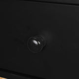 Bedside Tables 2 pcs Solid Pinewood 40x30x61 cm Black - Close-Up Angle