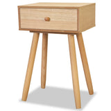 Bedside Tables 2 pcs Solid Pinewood 40x30x61 cm Brown - Side View