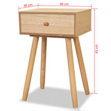 Bedside Tables 2 pcs Solid Pinewood 40x30x61 cm Brown - Low Angle